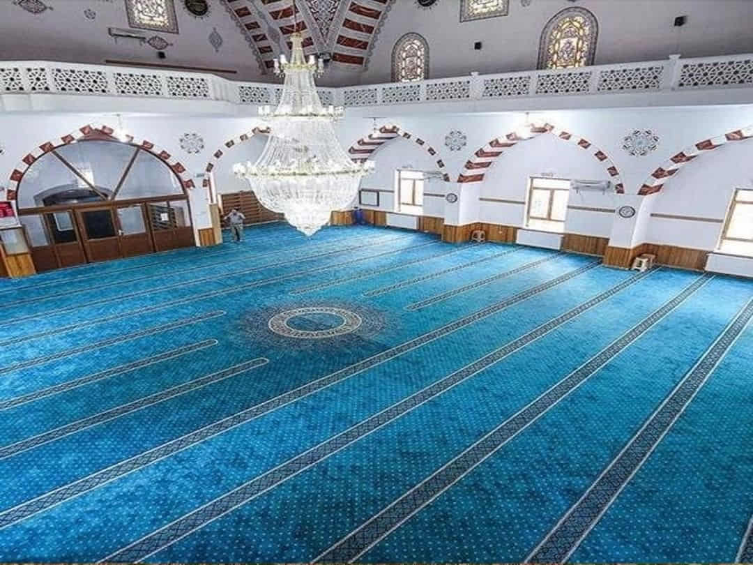 blue color mosque carepts in UAE