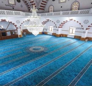 blue color mosque carepts in UAE